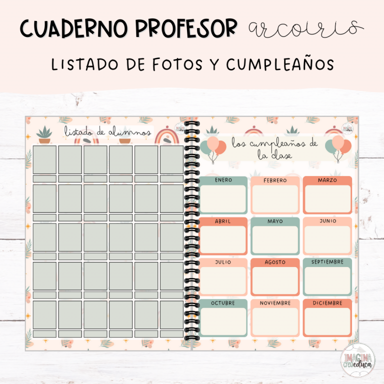 Cuaderno del profesor arcoiris Imagina, crea,