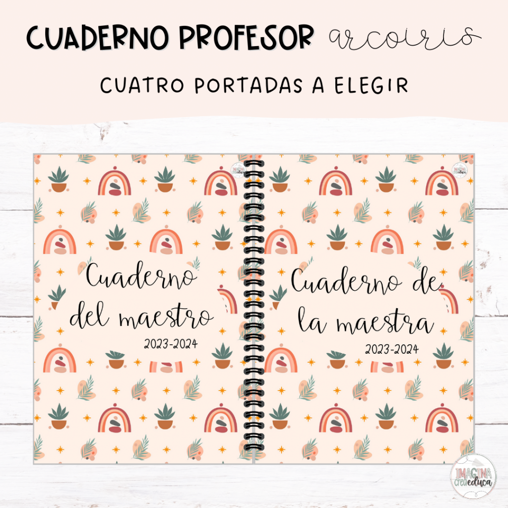 Cuaderno del profesor arcoiris Imagina, crea,