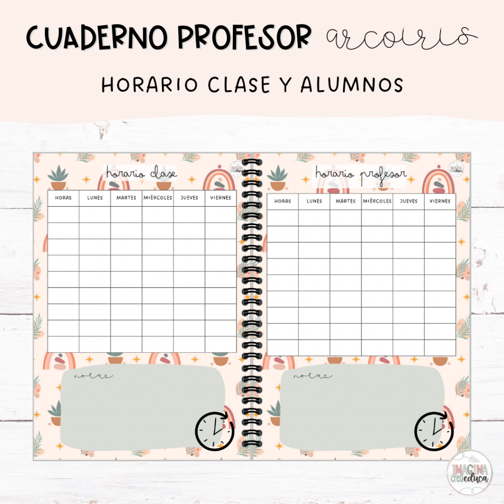 Cuaderno del profesor arcoiris Imagina, crea,