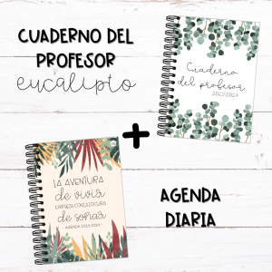 Cuaderno profesor eucalipto + agenda diaria