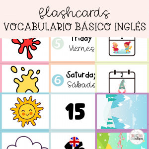 Flashcards vocabulario básico inglés